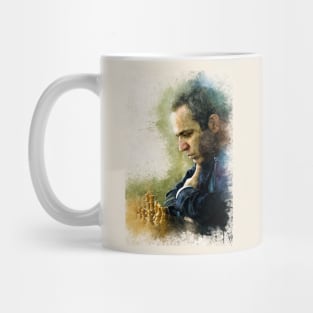 Garry Kasparov ✪ The Legend ✪  Aesthetic Watercolor Portrait of a chess master Mug